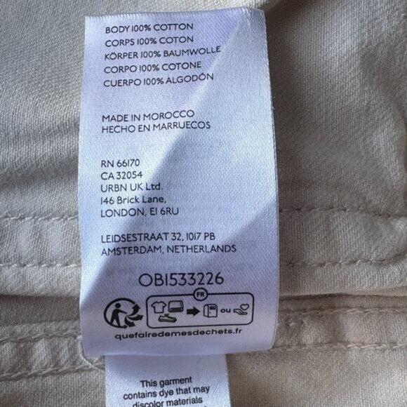 FREE PEOPLE Opal Swing Denim Jacket Cream Ecru - Picture 9 of 9